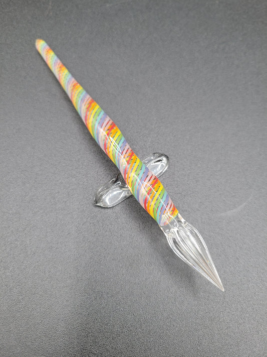 Rainbow spiral round tipped pen