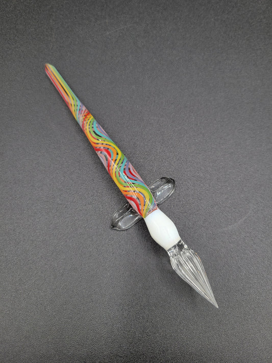 Rainbow wig-wag round tipped pen